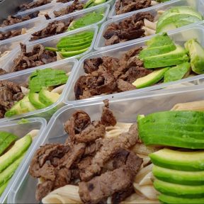 Beef Strips with Pasta _ Avocado